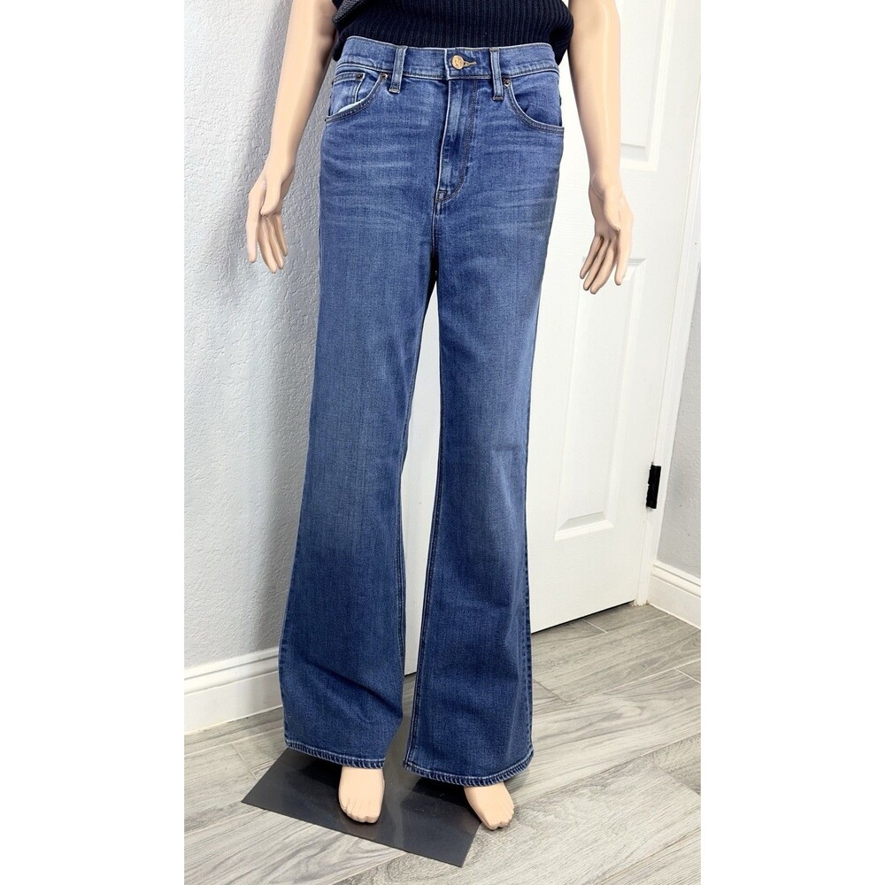J. Crew Ashbury Flare Jeans Women’s 29 Blue High Rise Stretch Denim